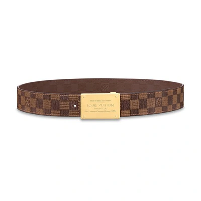 Pre-owned Louis Vuitton Signature Belt Monogram Chains 35mm Brown/orange, ModeSens