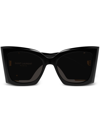 Saint Laurent Eyewear Sl M119 Logo Plaque Cat In Black