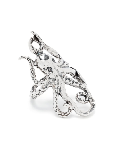Maria Nilsdotter Octopus Polished-effect Ring In Silver