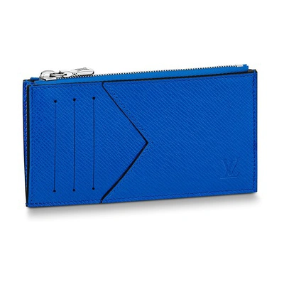 Louis Vuitton Coin Card Holder In Bleu
