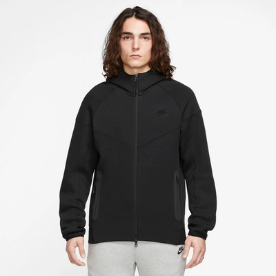 Nike Mens  Tech Fleece Full-zip Water Resistant Hoodie In Black/black