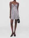 Anine Bing Papillon Dress In Ash Violet Butterfly Jacquard In Multi