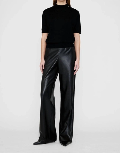 Anine Bing Sonya Faux Leather Trousers In Black