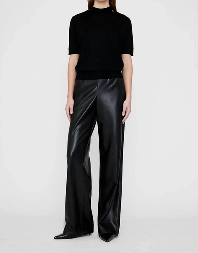 Anine Bing Sonya Faux Leather Pants In Black