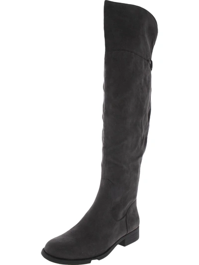 Sun + Stone Allicce Wide-calf Over-the-knee Boots, Created For Macy's Women's Shoes In Gray