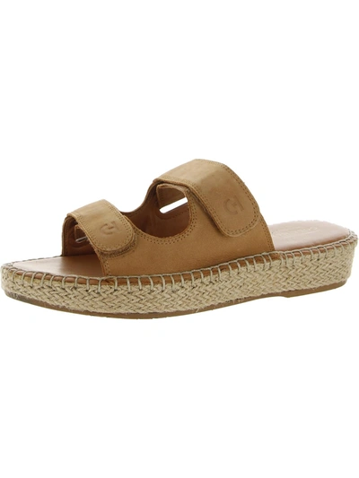 Cole Haan Cloudfeel Womens Open Toe Slip On Slide Sandals In Beige