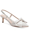 Kate Spade Marseille Bow Satin Slingback Pumps In Multi