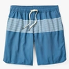 Fair Harbor The Bungalow Stripe Board Shorts In Blue