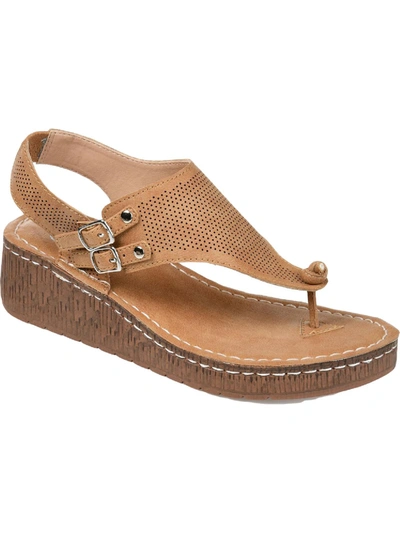 Journee Collection Journee Mckell Wedge Sandal In Brown