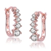Genevive 14k Rose Gold Vermeil Plated Earrings In Multi