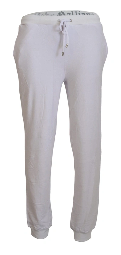 JOHN GALLIANO JOHN GALLIANO CHIC WHITE JOGGER PANTS - CASUAL MEN'S ELEGANCE