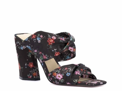 Jessica Simpson Wavia Heel Sandal In Black Floral Multi