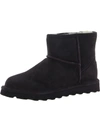 Bearpaw Alyssa Womens Suede Cold Weather Shearling Boots In Blue