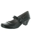 Lifestride Womens Buckle Manmade Mary Jane Heels In Black
