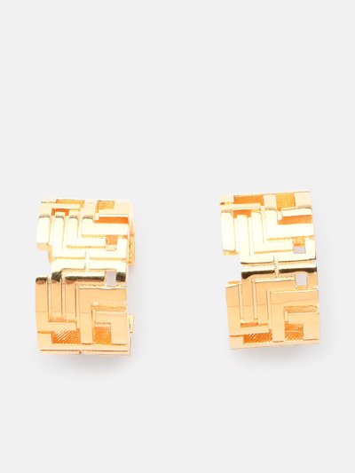 Leda Madera Goldie Brass Earrings