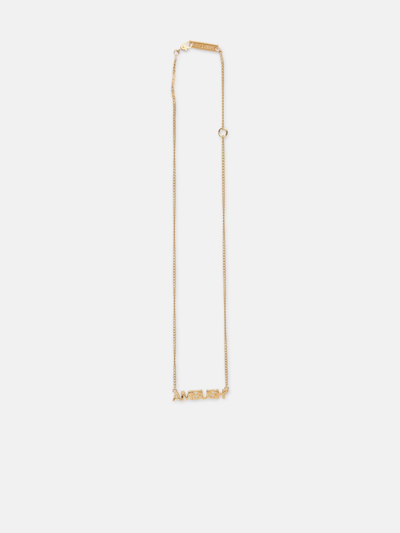 Ambush Gold Brass Nameplate Necklace