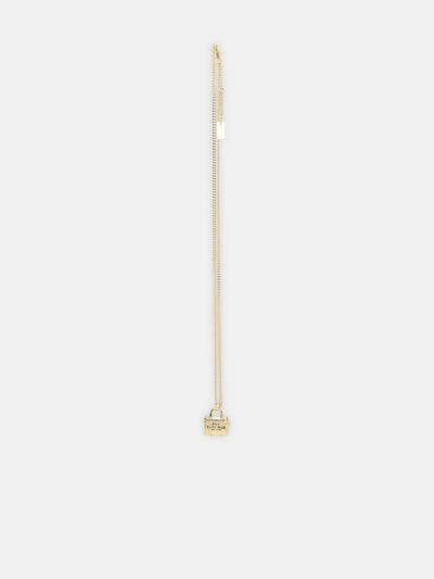Marc Jacobs (the) Gold Brass Tote Bag Necklaces In Black