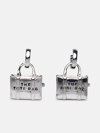 MARC JACOBS (THE) SILVER BRASS TOTE BAG EARRINGS