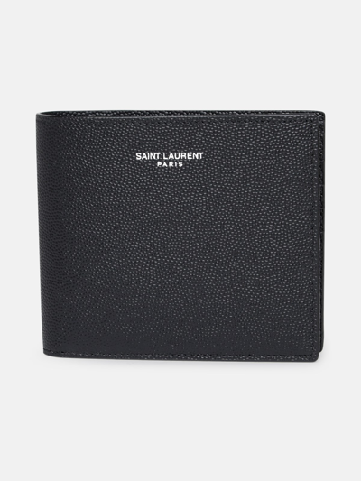 Saint Laurent Portafoglio Logo Scritta In Black