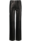 ALEXANDER WANG BLACK FLY LEATHER TROUSERS,1WC323460319782291