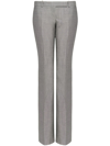 Alexander Mcqueen Wool-mohair Bootcut Trousers In Grey
