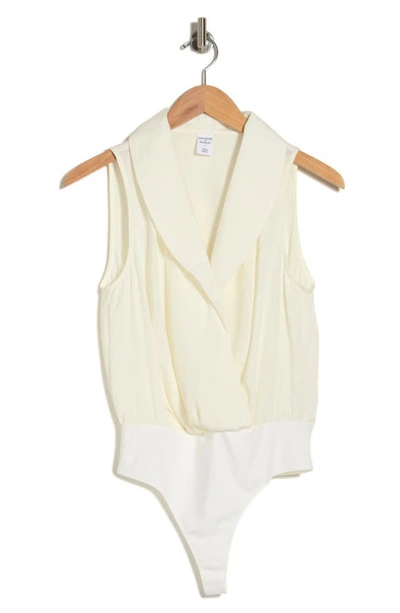 Melrose And Market Sleeveless Wrap Bodysuit In Ivory