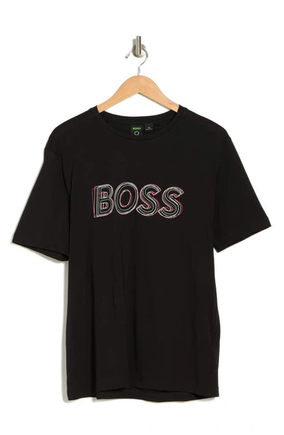 Hugo Boss Logo Graphic T-shirt In Black
