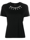 Maje Rocky Embellished Cotton T-shirt In Black