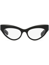 Gucci Cat-eye Frame Glasses In Schwarz