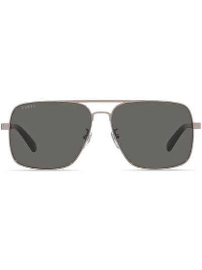 Gucci Pilot-frame Tinted Sunglasses In Grau