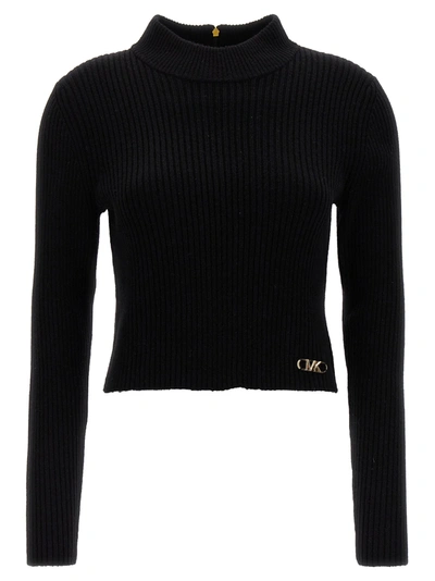Michael Kors Logo Sweater In Black  