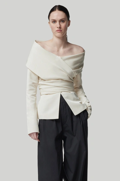 Altuzarra Women's Corinth Off-the-shoulder Wrap Jacket In Ivory