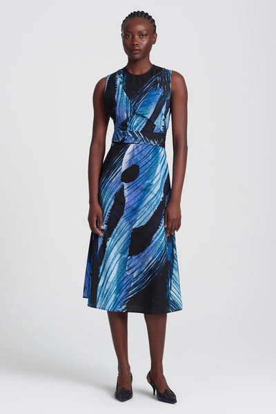 Altuzarra Nuada Abstract-pattern Print Dress In Murex Feather