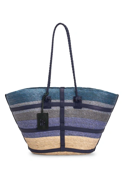 Altuzarra Large Watermill Tote Bag In Multicolor_w_navy