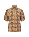 Etro Multicolor Printed Silk Shirt In Blu