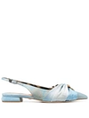 Roberto Cavalli Womens Multicolour Ballerina Graphic-print Leather Slingback Pumps In Multicolour