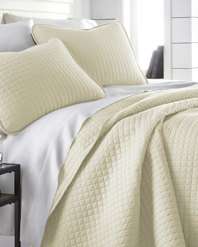 South Shore Linens Oversized Geometric Easy Care Quilt Set