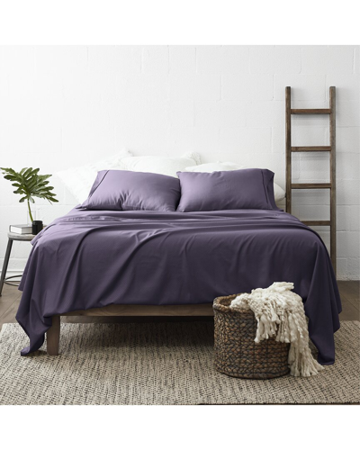 Home Collection Premium Striped Embossed 4pc Bed Sheet Set