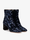 ROCHAS ROCHAS BLUE SEQUIN 65 ANKLE BOOTS,RO291400604212143930