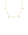 Sphera Milano 18k Over Silver Cz Love Charm Necklace