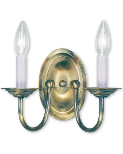 Livex Lighting Livex Home Basics 2-light Antique Brass Wall Sconce