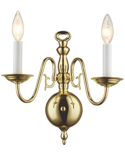 Livex Lighting Livex Williamsburgh 2-light Polished Brass Wall Sconce