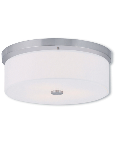 Livex Lighting Livex Meridian 3-light Brushed Nickel Ceiling Mount