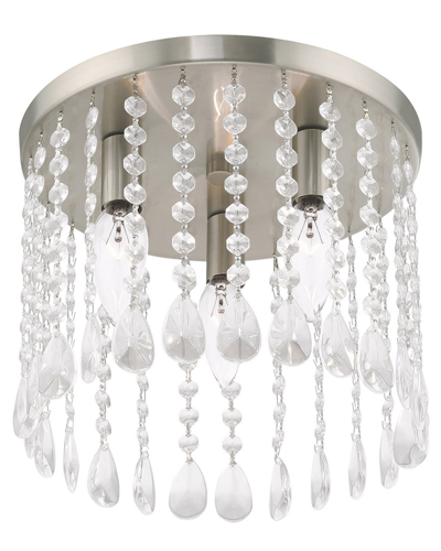 Livex Lighting Livex Elizabeth 3 Light Brushed Nickel Ceiling Mount