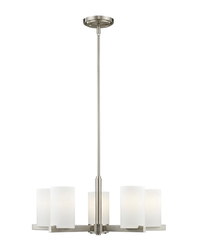 Livex Lighting Livex Geometric Shade 1 Lt Brushed Nickel Mini Pendant