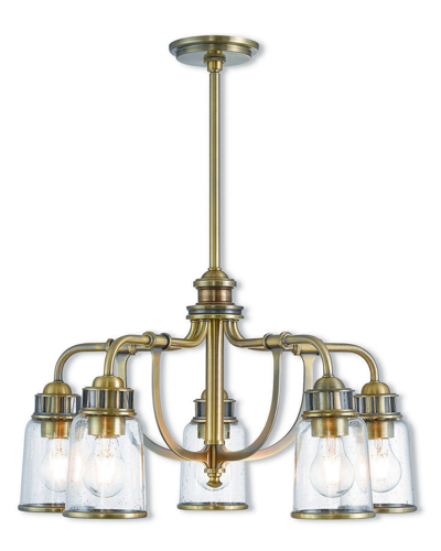 Livex Lighting Livex Lawrenceville 5 Light Ab Dinette Chandelier