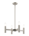 Livex Lighting Livex Copenhagen 4 Lt Brushed Nickel Mini Chandelier