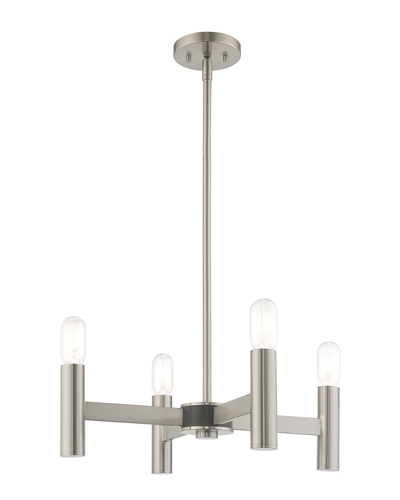 Livex Lighting Livex Copenhagen 4 Lt Brushed Nickel Mini Chandelier