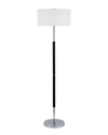 Abraham + Ivy Simone Matte Black & Polished Nickel 61.5in Floor Lamp