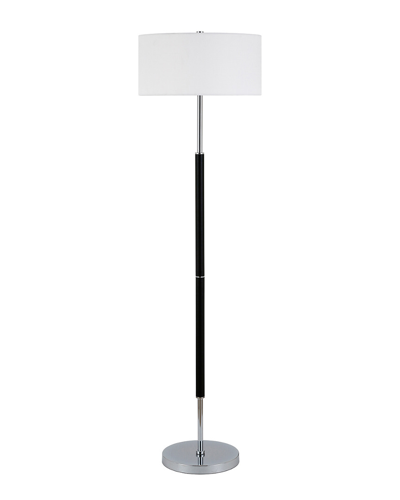 Abraham + Ivy Simone Matte Black & Polished Nickel 61.5in Floor Lamp